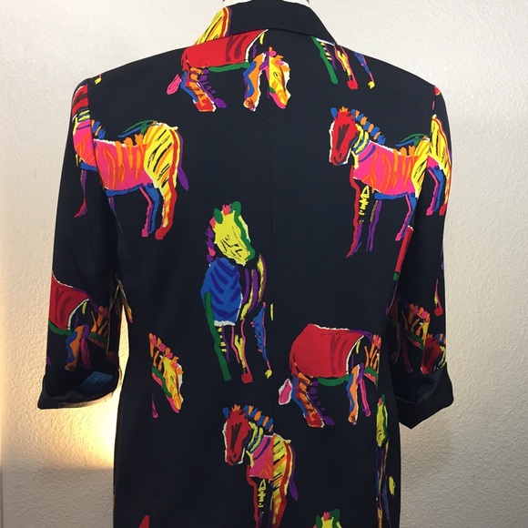 SOLD Vintage abtract neon blazer - Picture 6 of 7